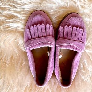 NWOT Janie & Jack Lavendar Leather Loafers Size 4